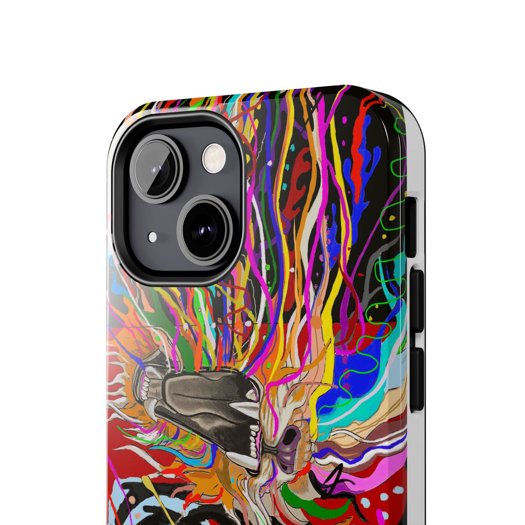 Psychedelic Skull Art Phone Case — Colorful Trippy Graphic Tough Case