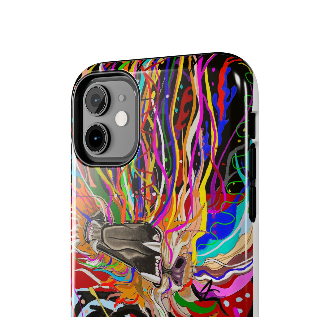 Psychedelic Skull Art Phone Case — Colorful Trippy Graphic Tough Case