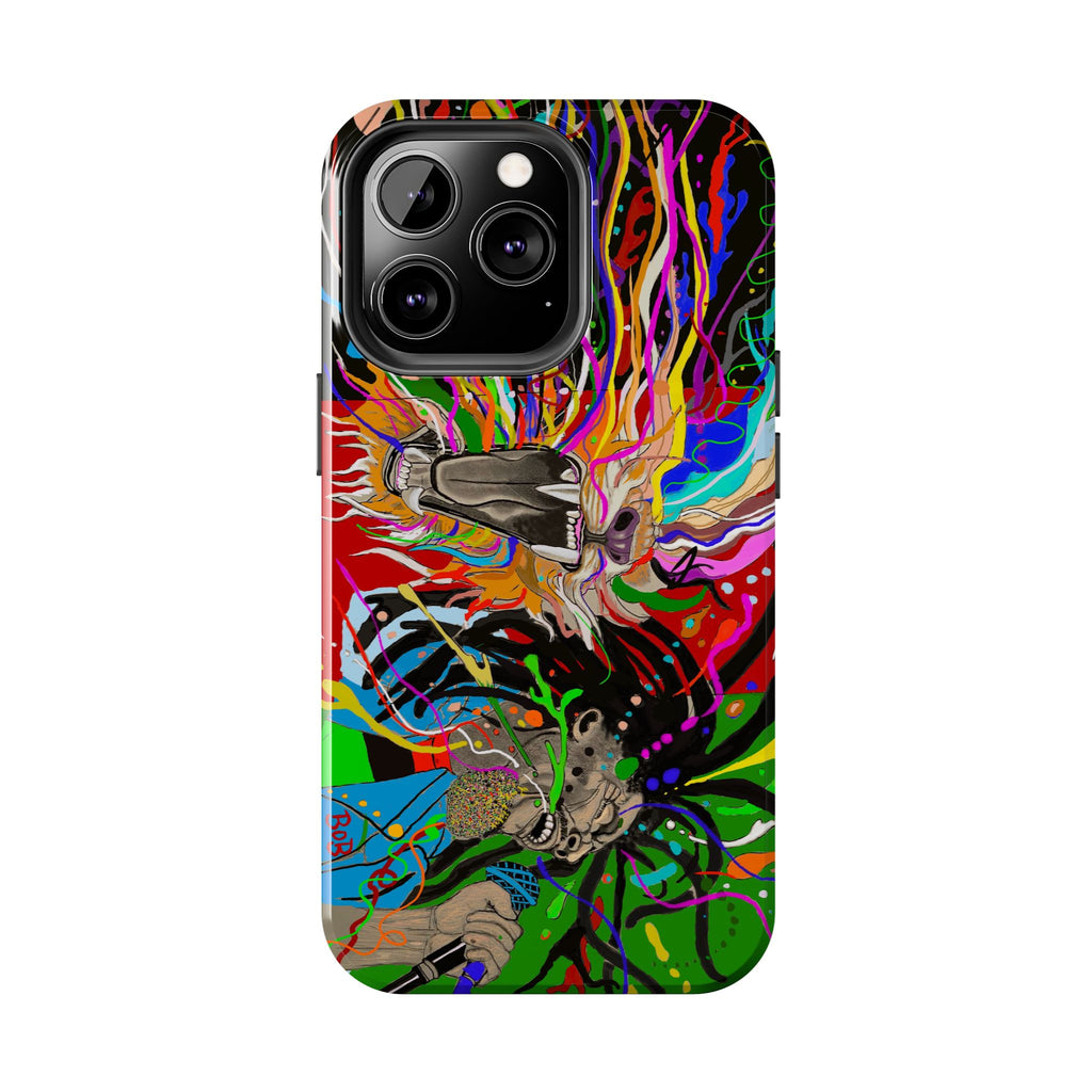 Psychedelic Skull Art Phone Case — Colorful Trippy Graphic Tough Case