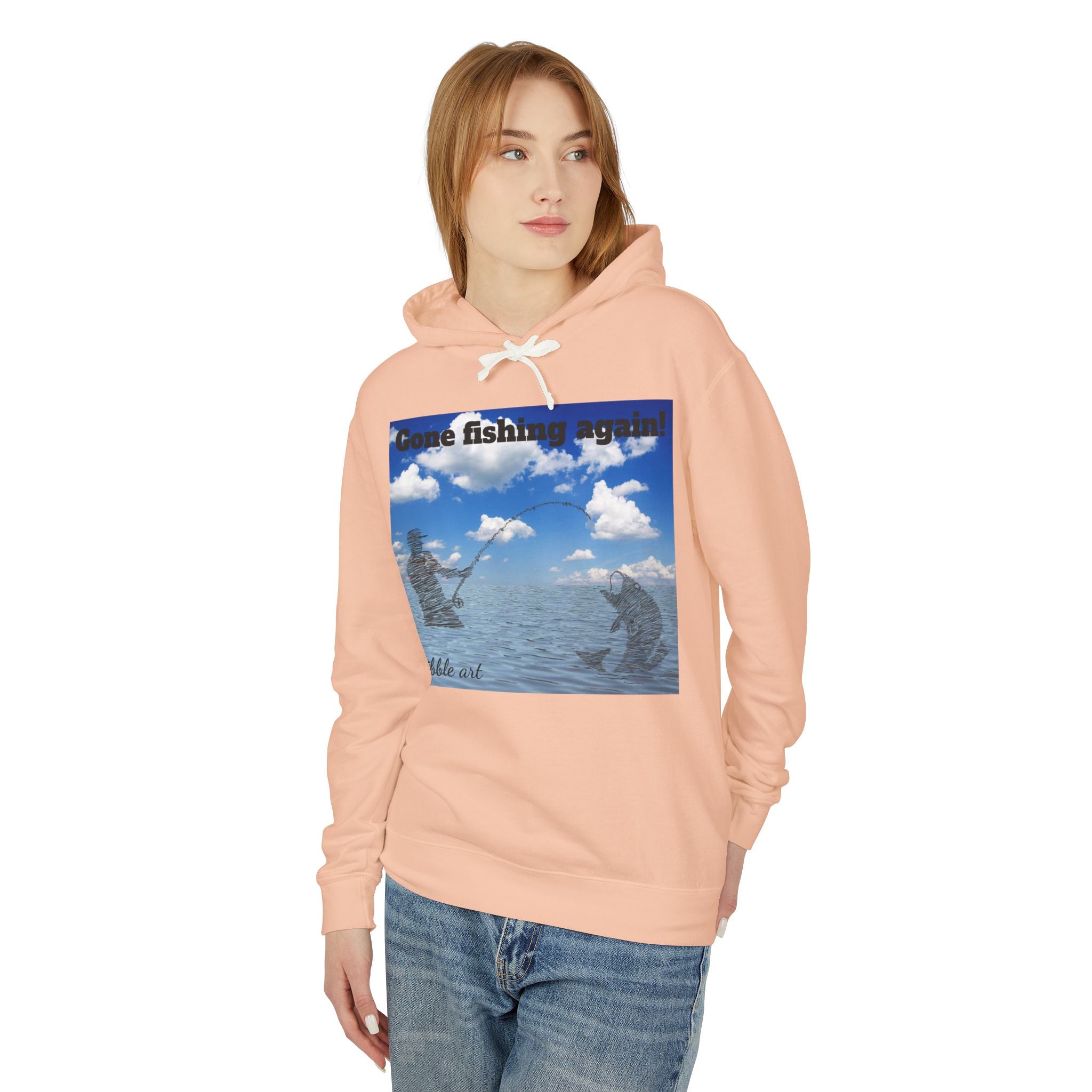 Gone Fishing, Again! Hoodie — Ocean Fishing Graphic Sweatshirt