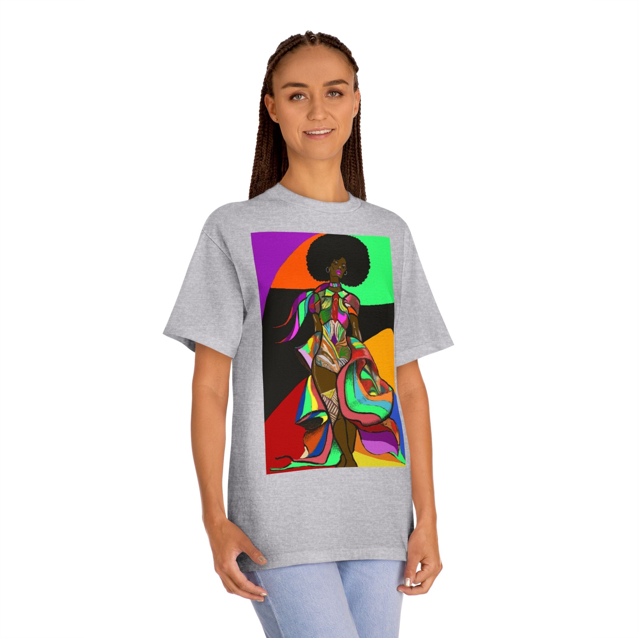 Afro Funk Art Tee — Vibrant Retro Soul Graphic T-Shirt