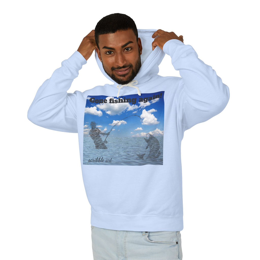 Gone Fishing, Again! Hoodie — Ocean Fishing Graphic Sweatshirt