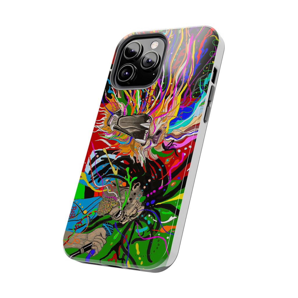 Psychedelic Skull Art Phone Case — Colorful Trippy Graphic Tough Case