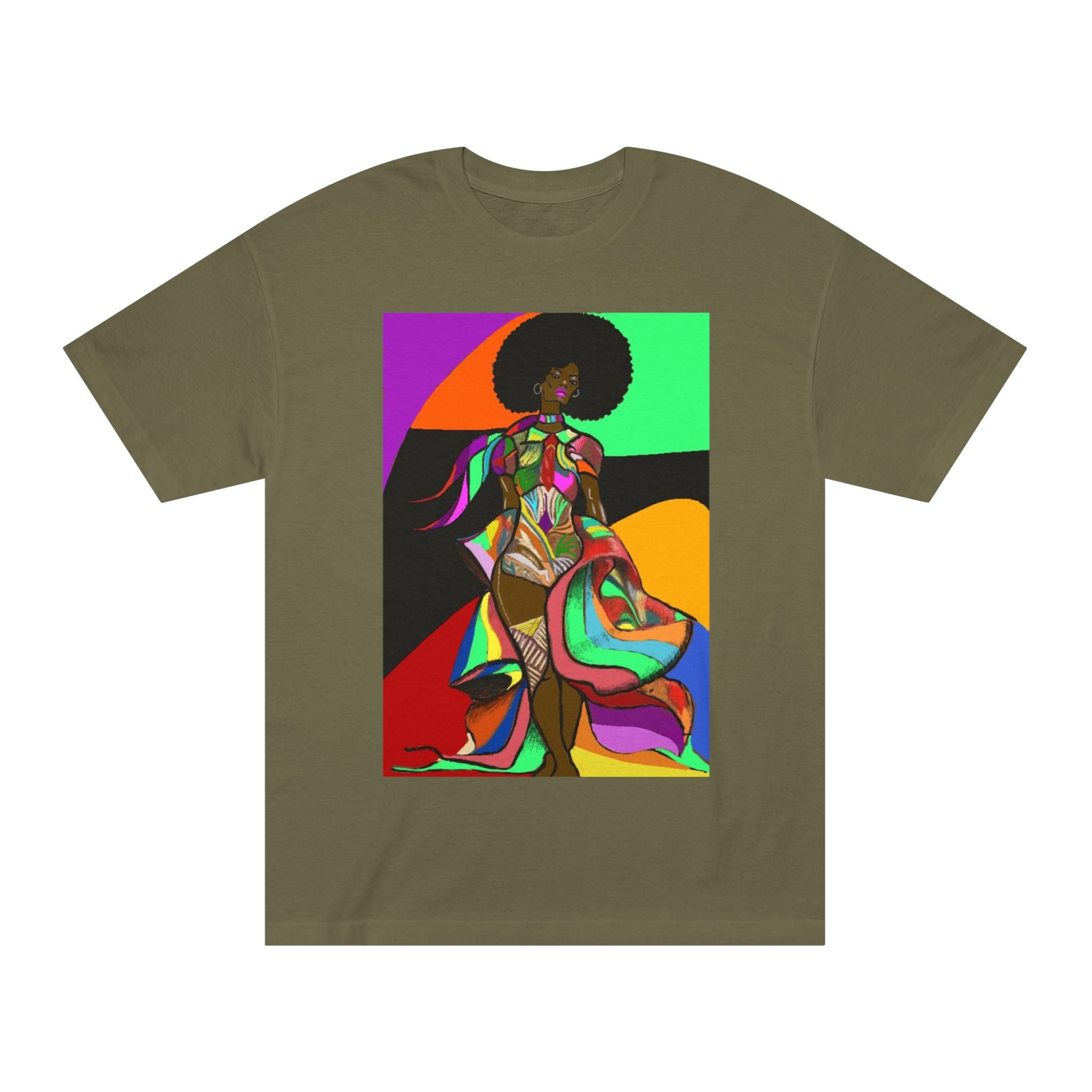 Afro Funk Art Tee — Vibrant Retro Soul Graphic T-Shirt
