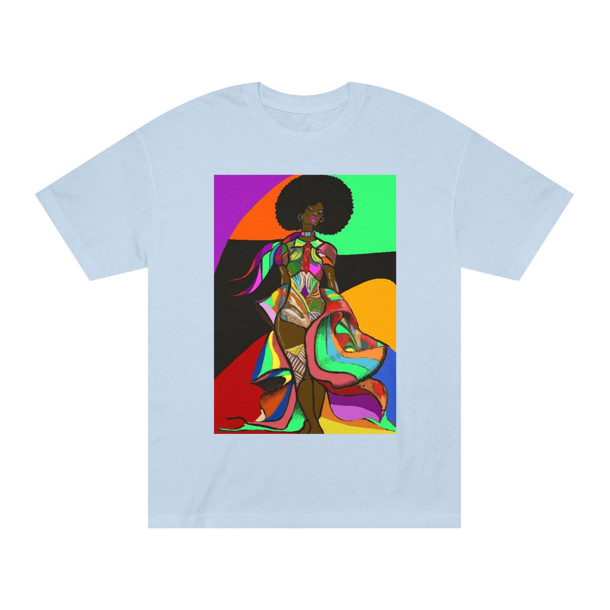 Afro Funk Art Tee — Vibrant Retro Soul Graphic T-Shirt