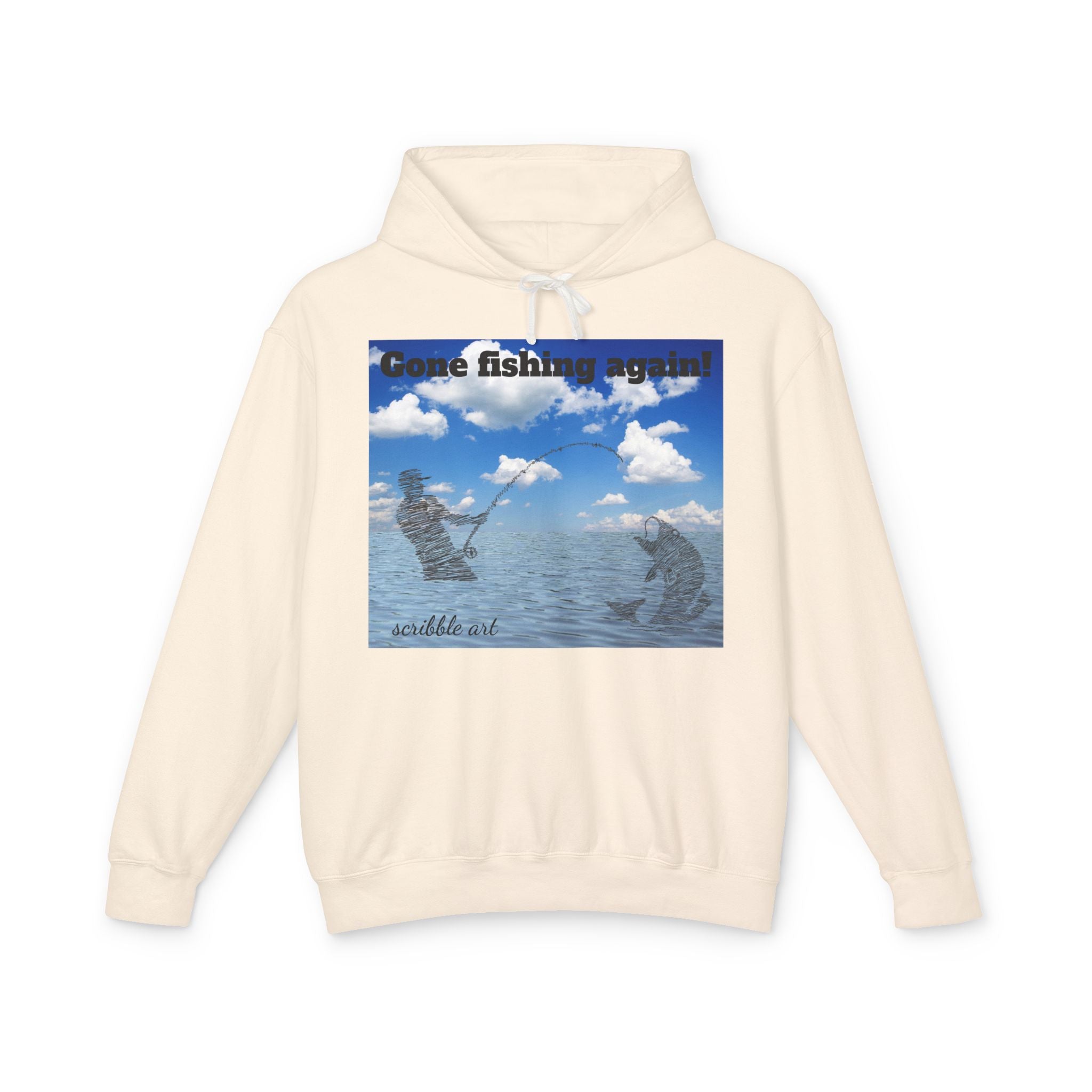 Gone Fishing, Again! Hoodie — Ocean Fishing Graphic Sweatshirt