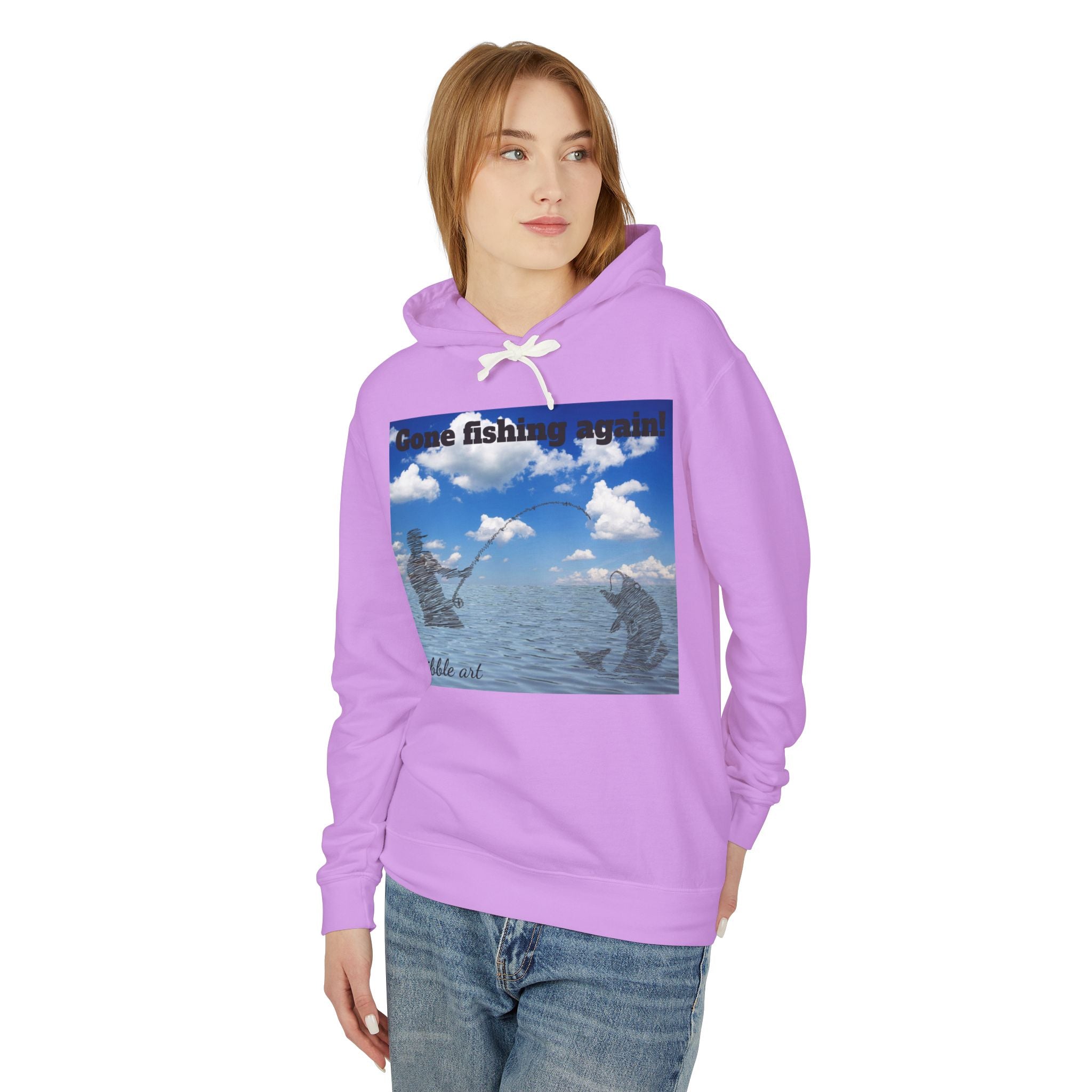 Gone Fishing, Again! Hoodie — Ocean Fishing Graphic Sweatshirt
