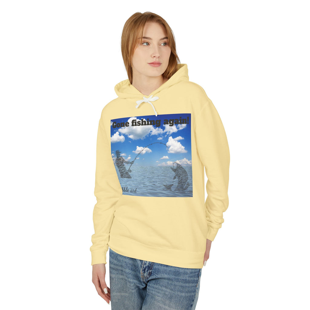 Gone Fishing, Again! Hoodie — Ocean Fishing Graphic Sweatshirt