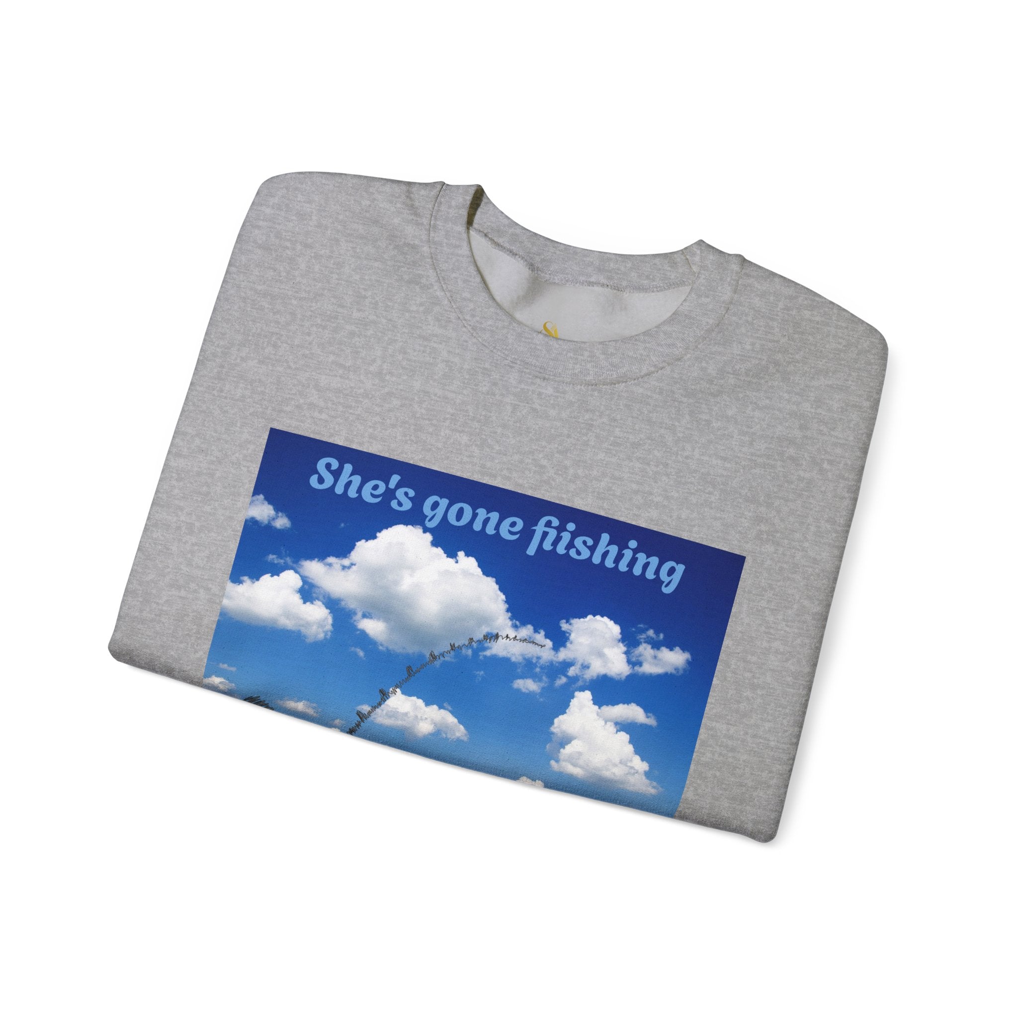 She's Gone Fishing Crewneck Sweatshirt – Women’s Fishing Graphic Pullover