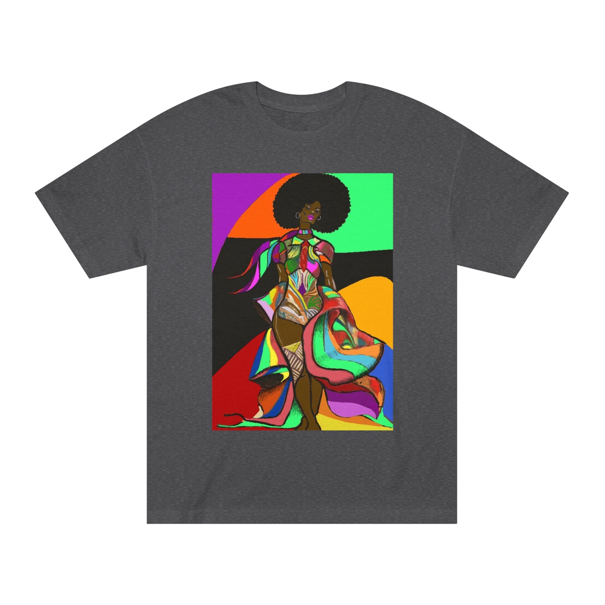 Afro Funk Art Tee — Vibrant Retro Soul Graphic T-Shirt