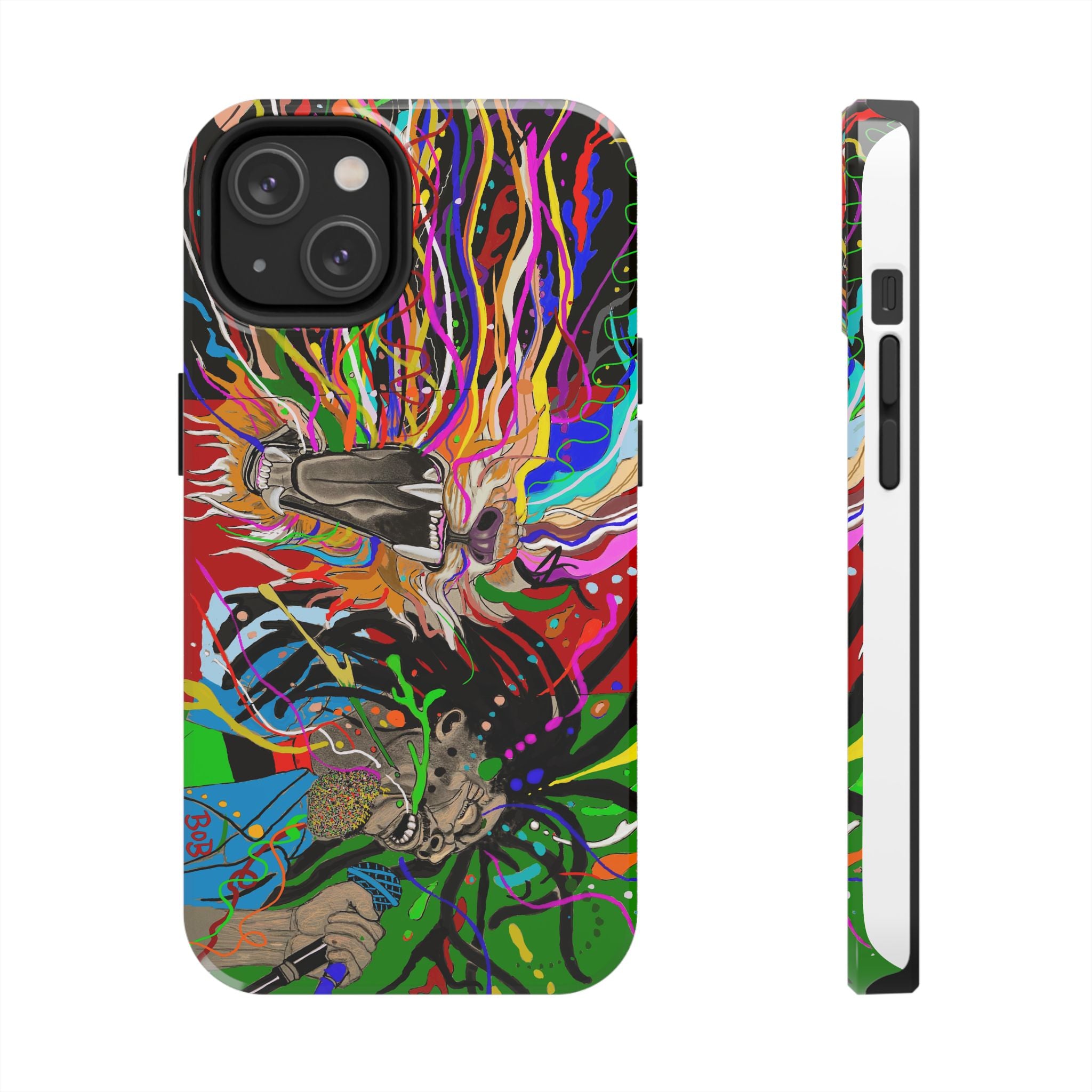 Psychedelic Skull Art Phone Case — Colorful Trippy Graphic Tough Case