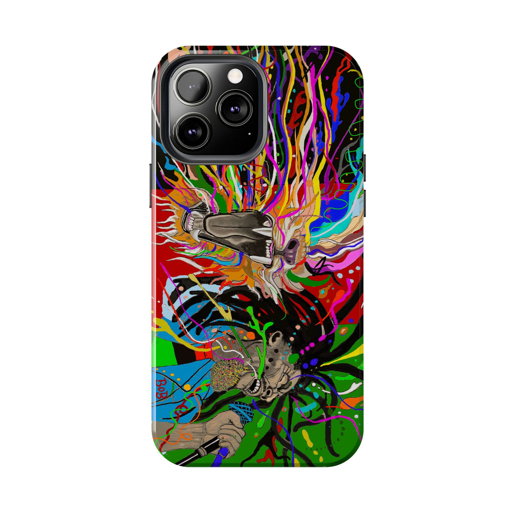 Psychedelic Skull Art Phone Case — Colorful Trippy Graphic Tough Case