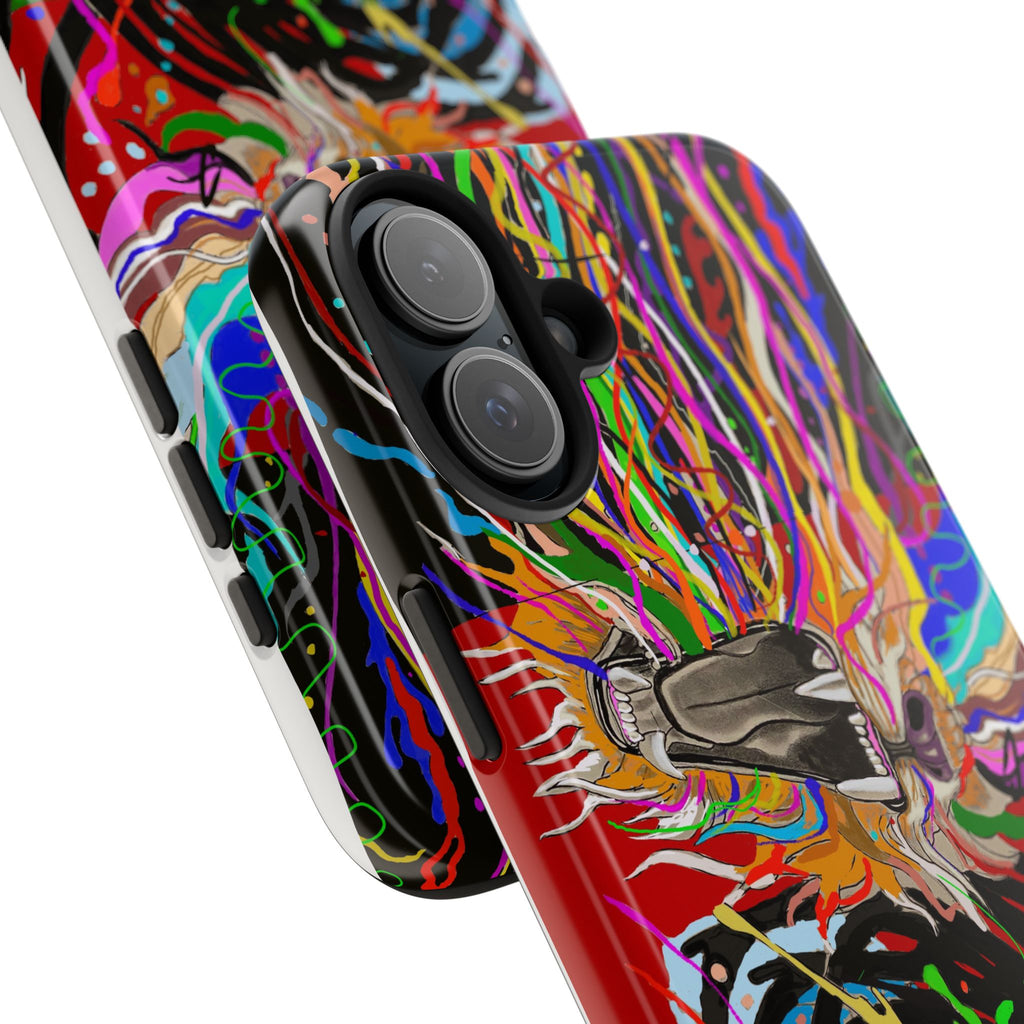Psychedelic Skull Art Phone Case — Colorful Trippy Graphic Tough Case