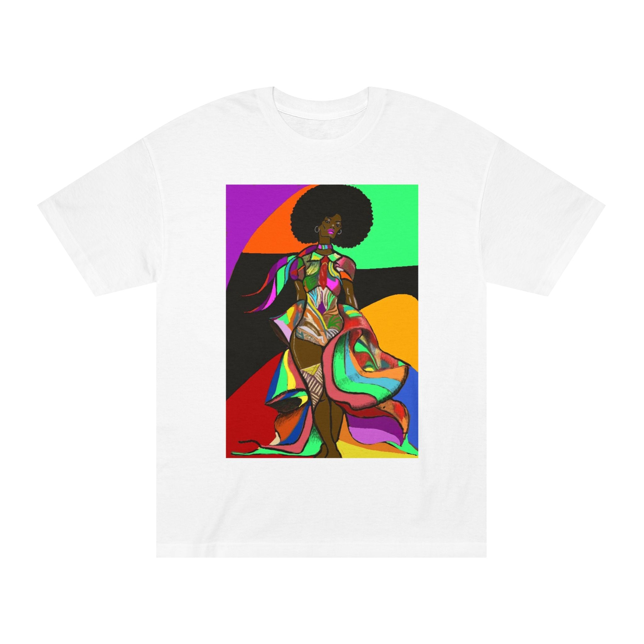 Afro Funk Art Tee — Vibrant Retro Soul Graphic T-Shirt
