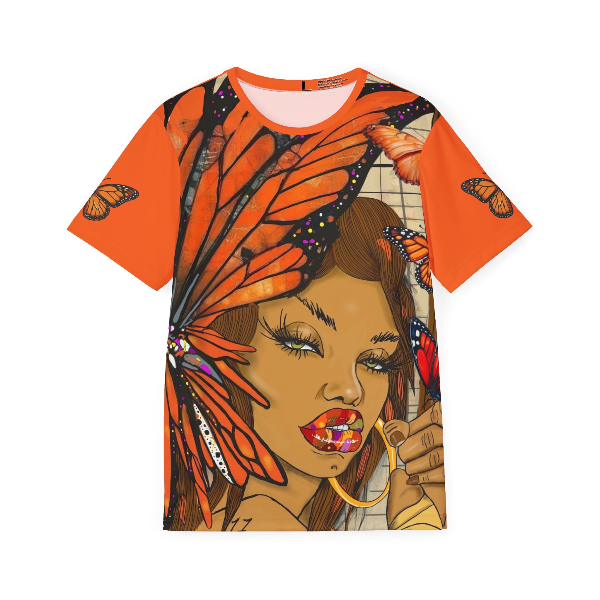 Women's Jersey — Orange Monarch Butterfly Art Graphic