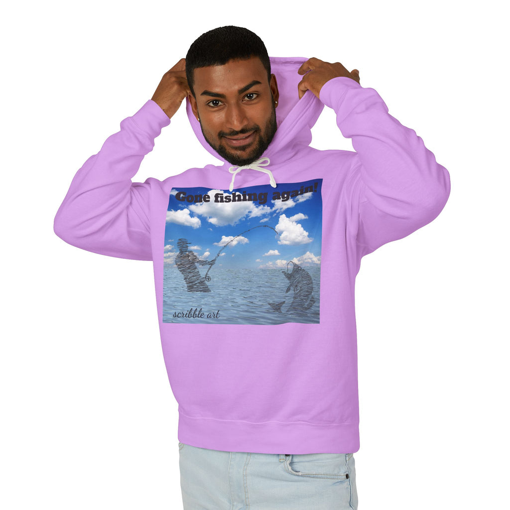 Gone Fishing, Again! Hoodie — Ocean Fishing Graphic Sweatshirt