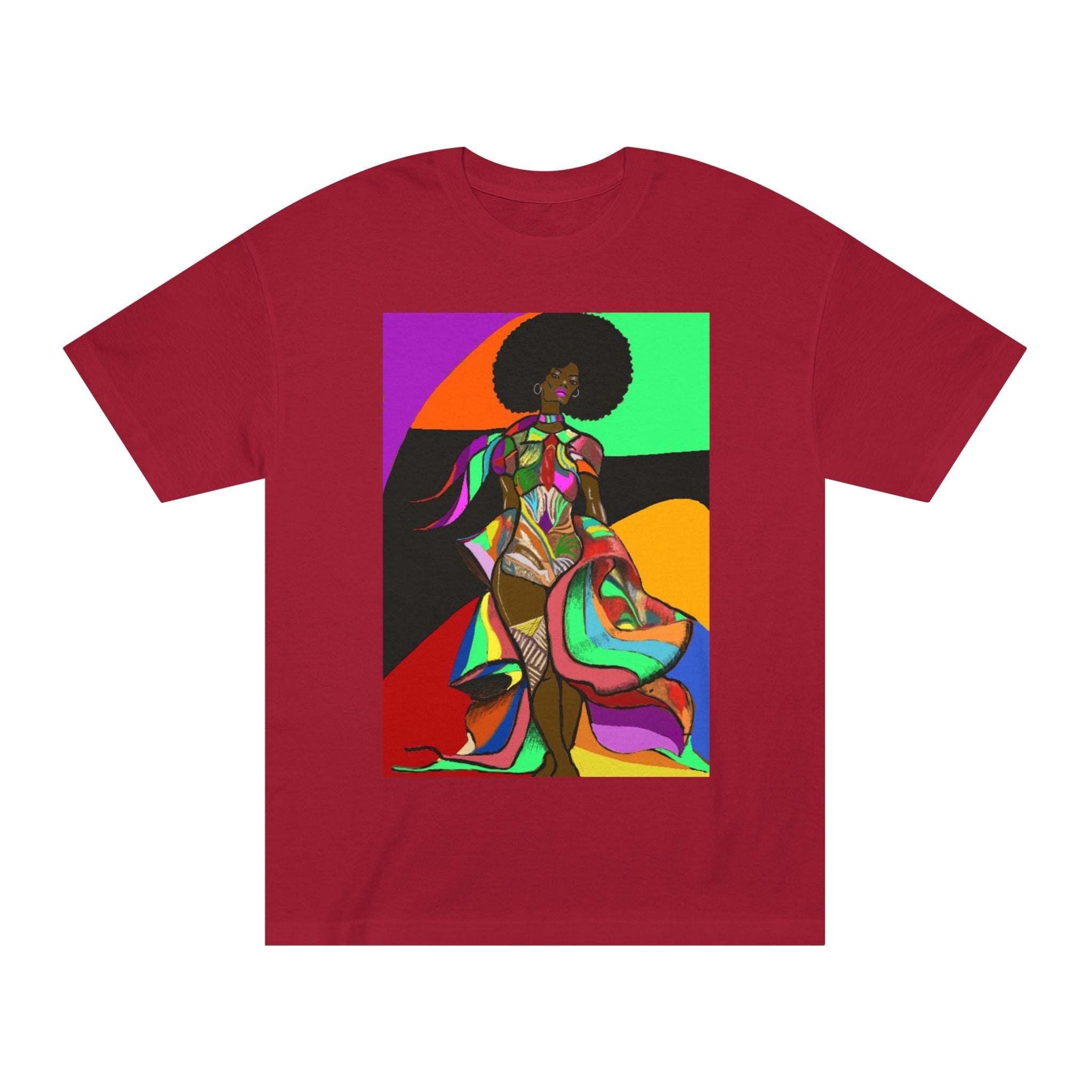 Afro Funk Art Tee — Vibrant Retro Soul Graphic T-Shirt