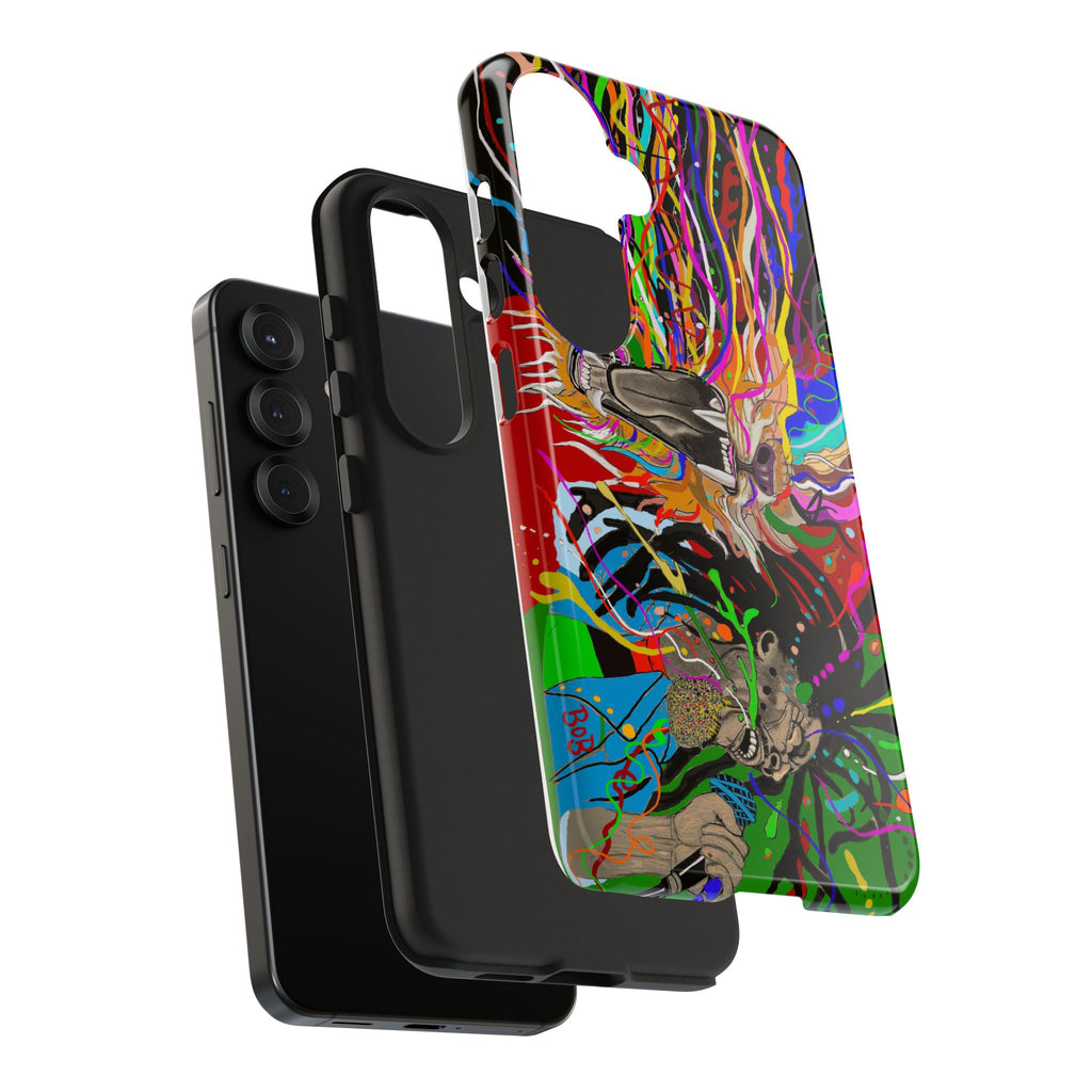 Psychedelic Skull Art Phone Case — Colorful Trippy Graphic Tough Case