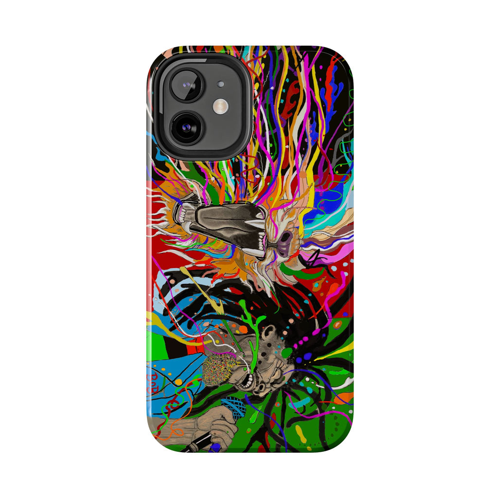 Psychedelic Skull Art Phone Case — Colorful Trippy Graphic Tough Case