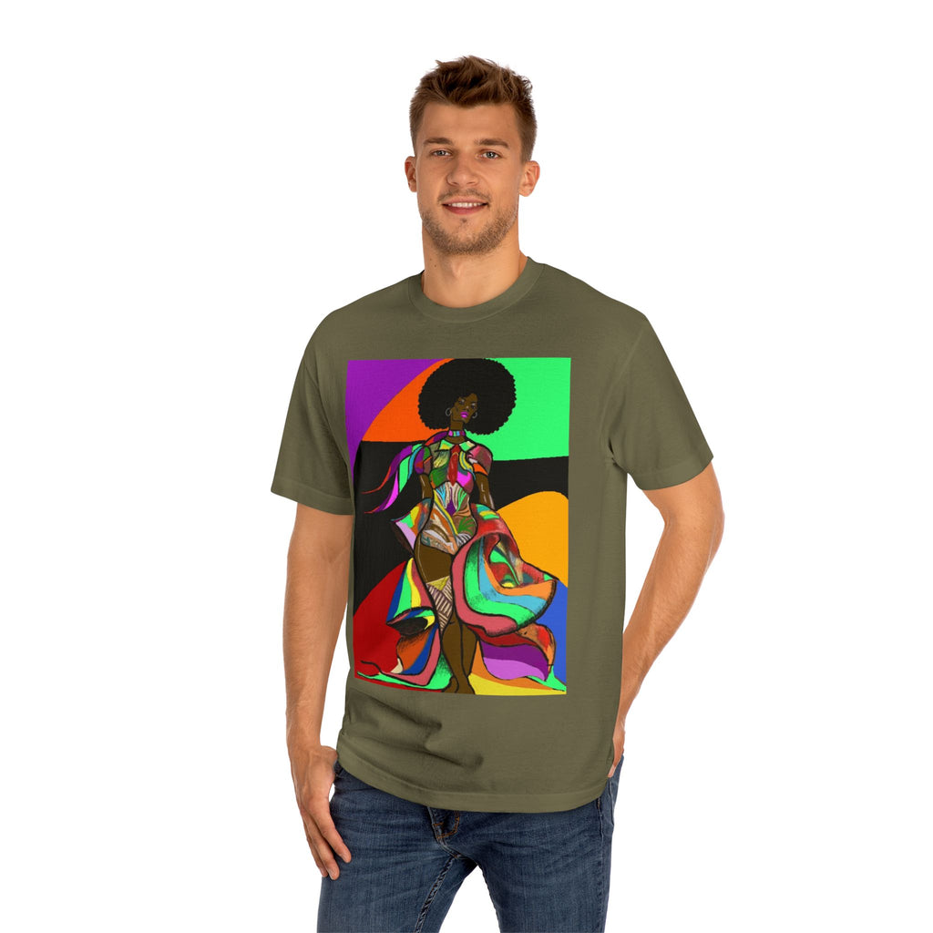 Afro Funk Art Tee — Vibrant Retro Soul Graphic T-Shirt
