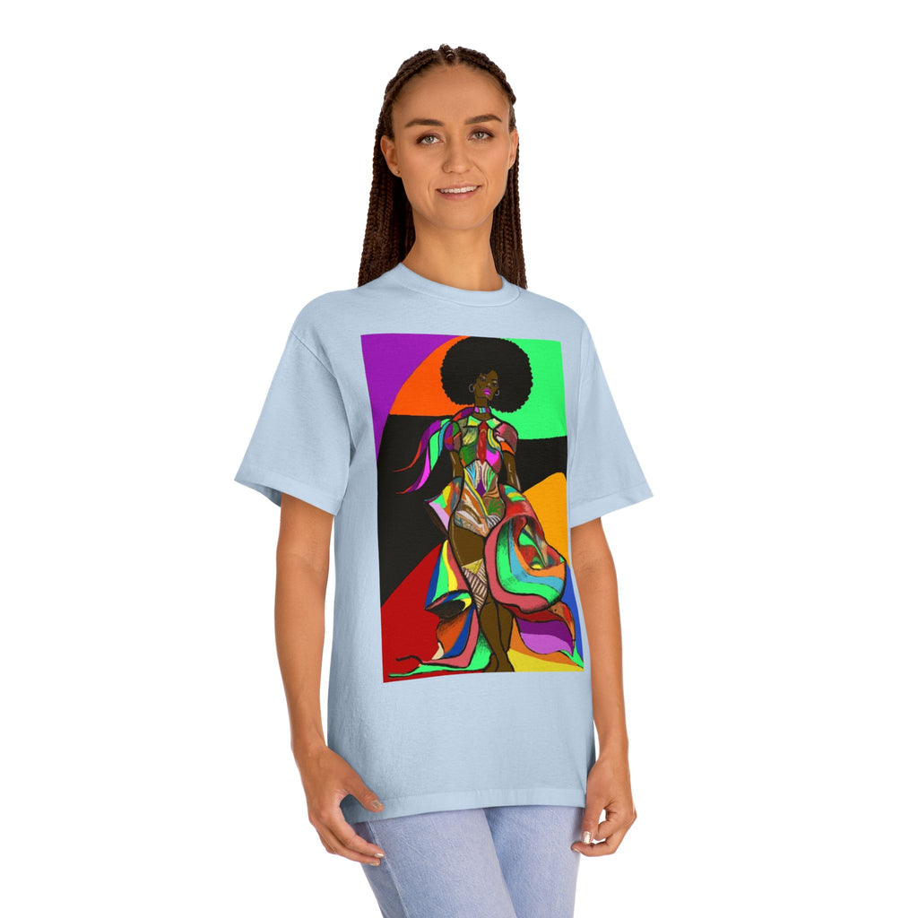 Afro Funk Art Tee — Vibrant Retro Soul Graphic T-Shirt