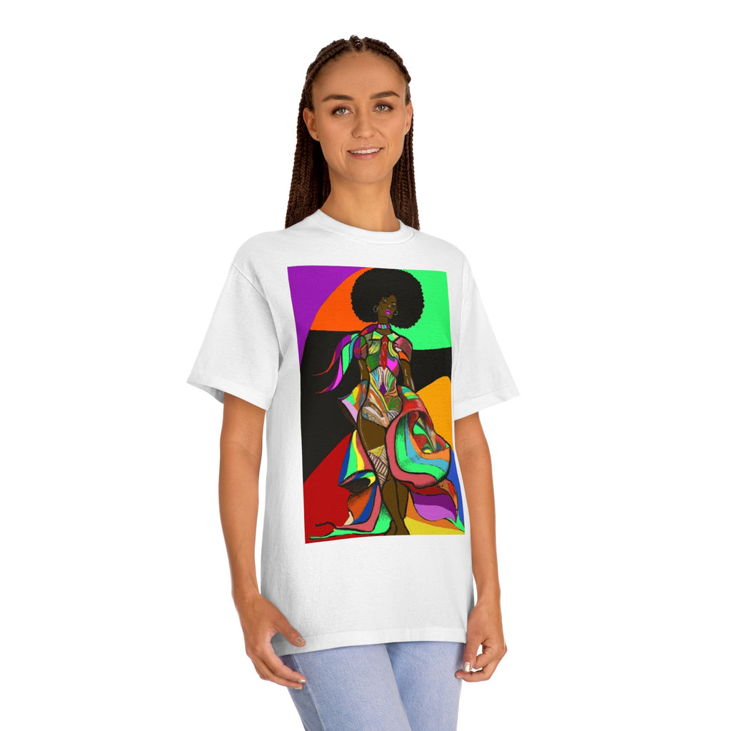 Afro Funk Art Tee — Vibrant Retro Soul Graphic T-Shirt