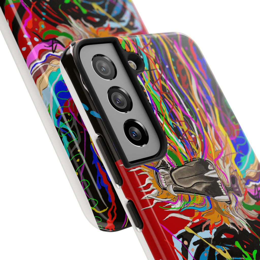 Psychedelic Skull Art Phone Case — Colorful Trippy Graphic Tough Case